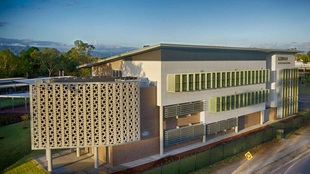 BlueScope's COLORBOND® steel has played a prominent role as cladding for Kirwan State High School's new building, which provides a new visual identity and strong street presence for the school.